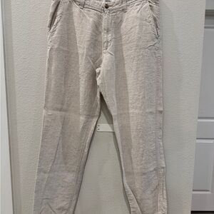 Beige Linen Pants